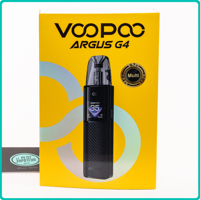 Packaging du Pod Argus G4 Voopoo